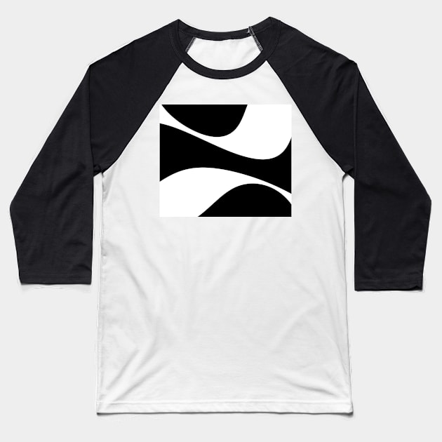 Abstract - black and white. Baseball T-Shirt by kerens